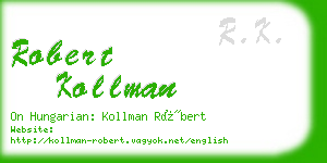 robert kollman business card